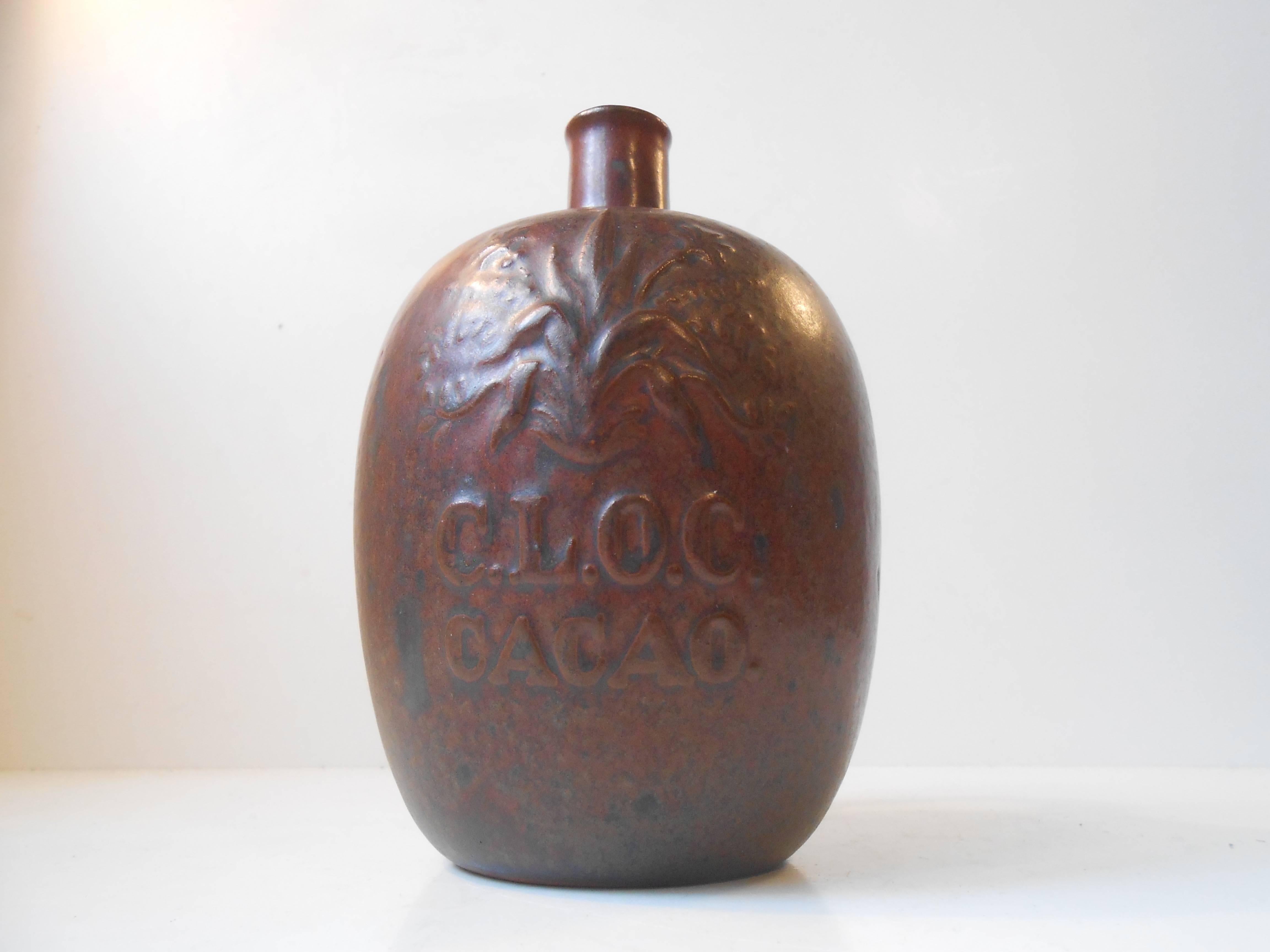 Art Deco Arne Bang Glazed Stoneware Bottle Vases, 1930s For Sale