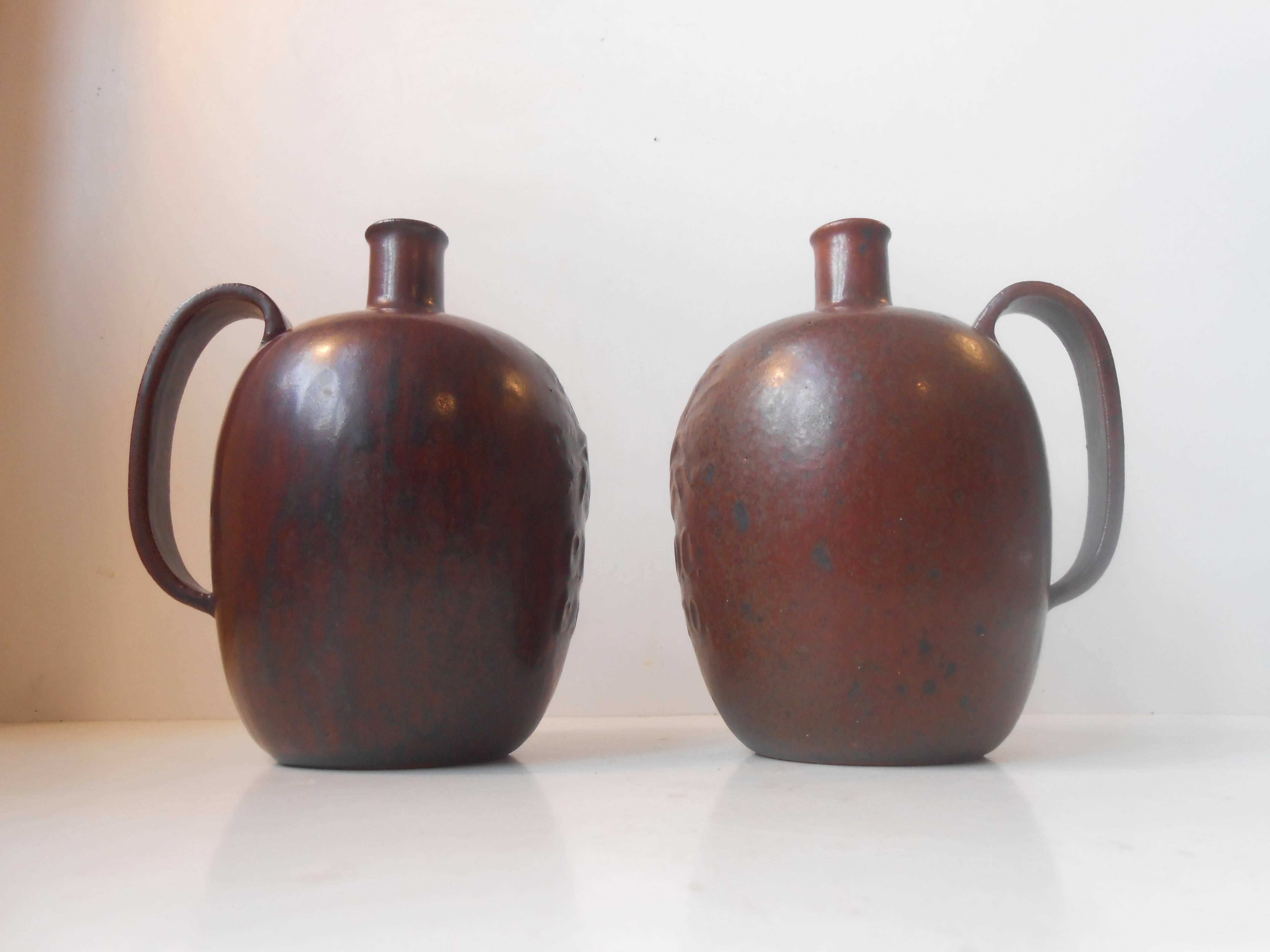 Arne Bang Glazed Stoneware Bottle Vases, 1930s For Sale 1