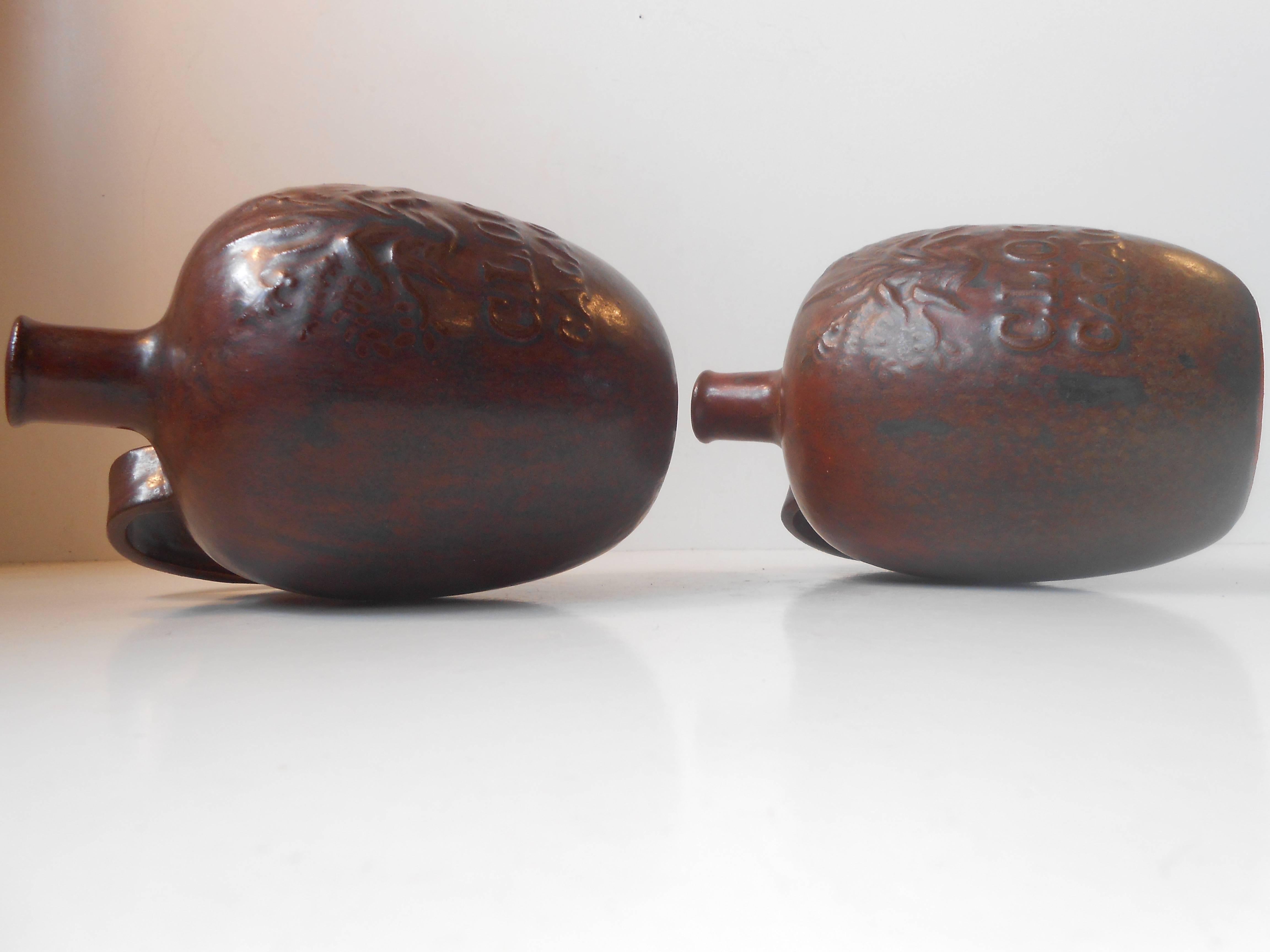 Arne Bang Glazed Stoneware Bottle Vases, 1930s For Sale 3