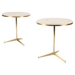  Pair of Matching Side Tables by Paul McCobb with Onyx Tops