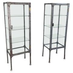 Pair of Matching Steel and Glass Vitrines, 1930s Argentina