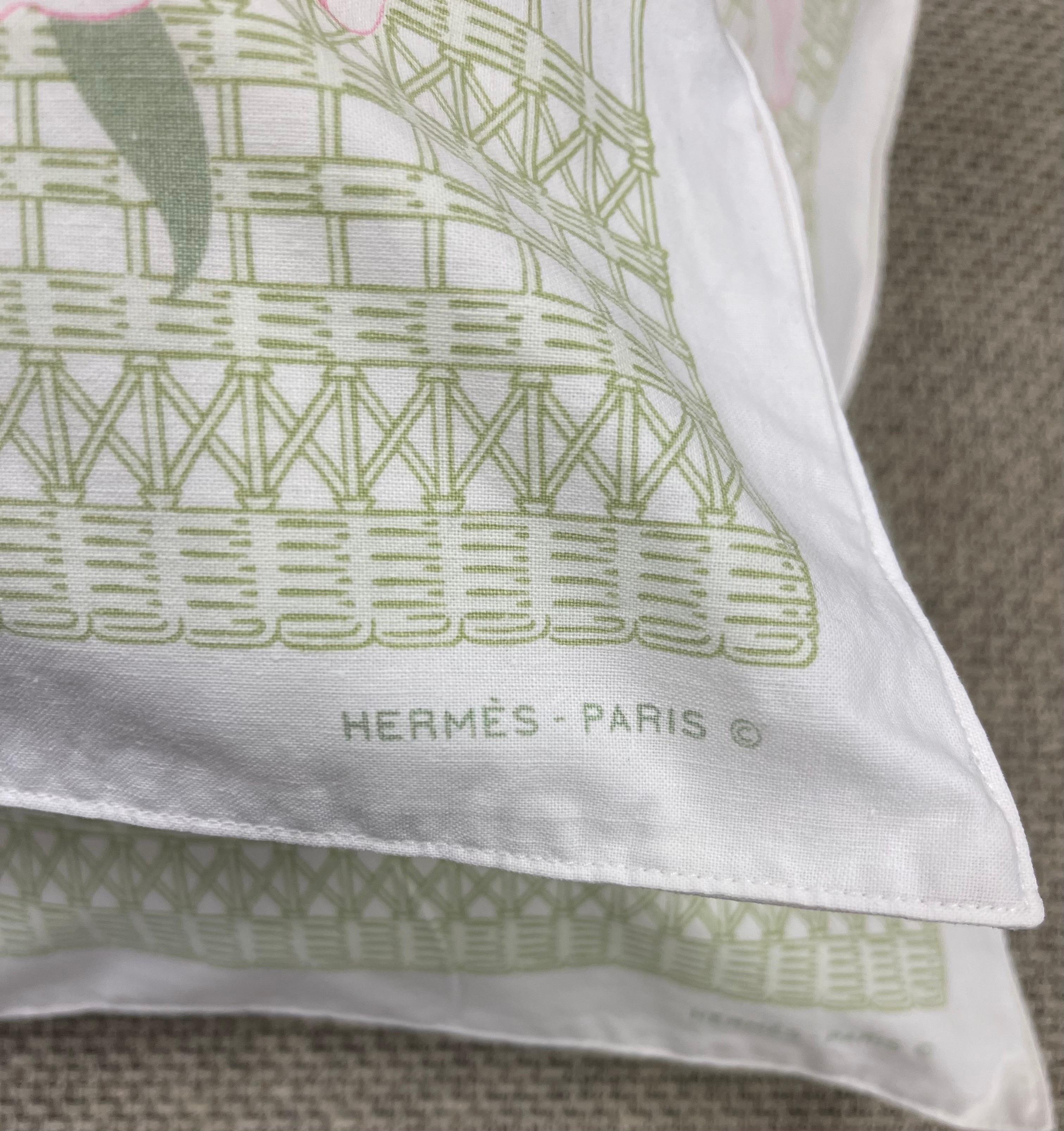 20th Century Pair of Matching Vintage Hermes Throw Pillows