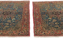 Pair of Matching Vintage Persian Isfahan Rugs