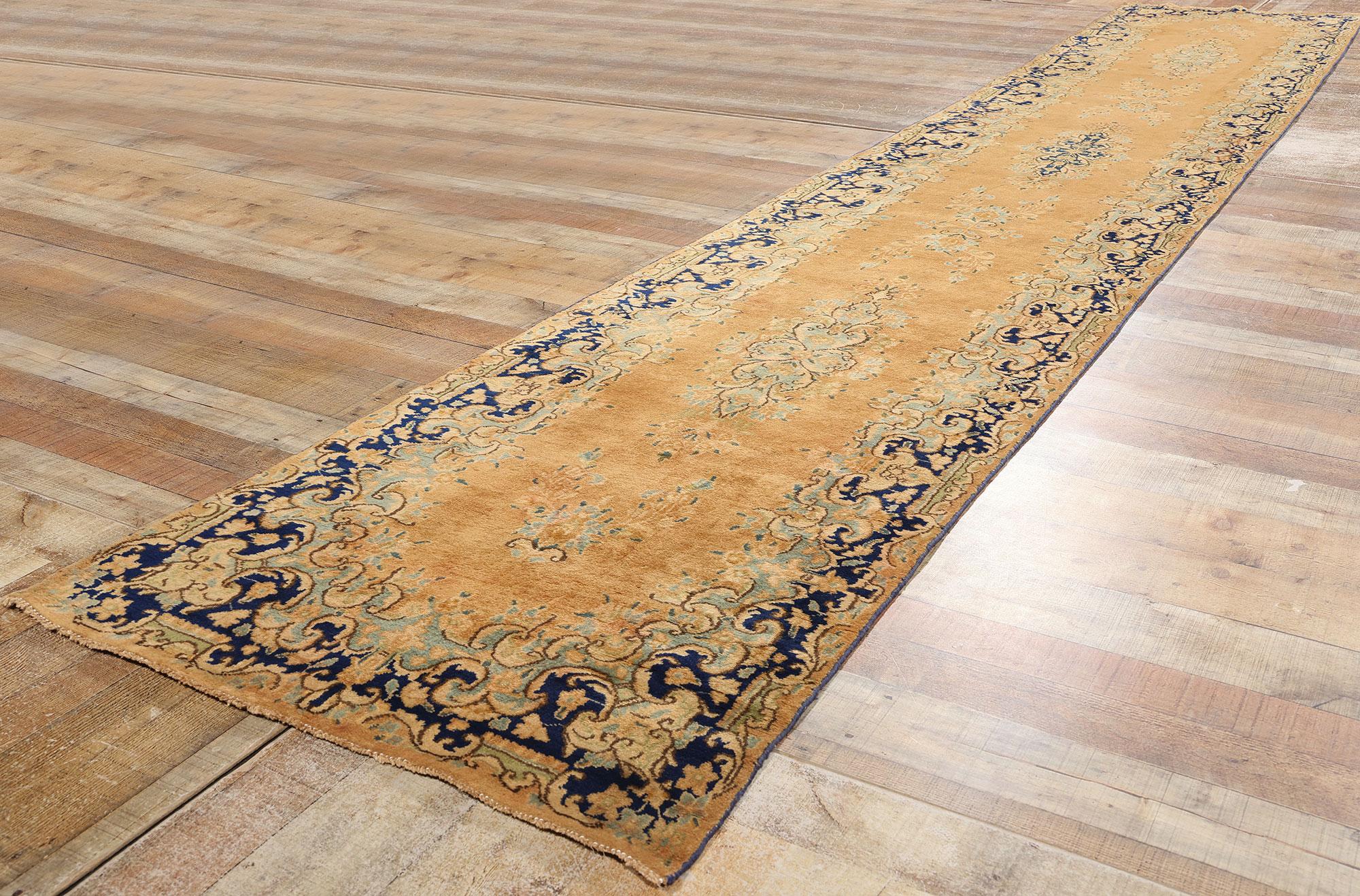 Paar zusammenpassende Vintage Persian Kerman Teppich Teppich Läufer im Angebot 4