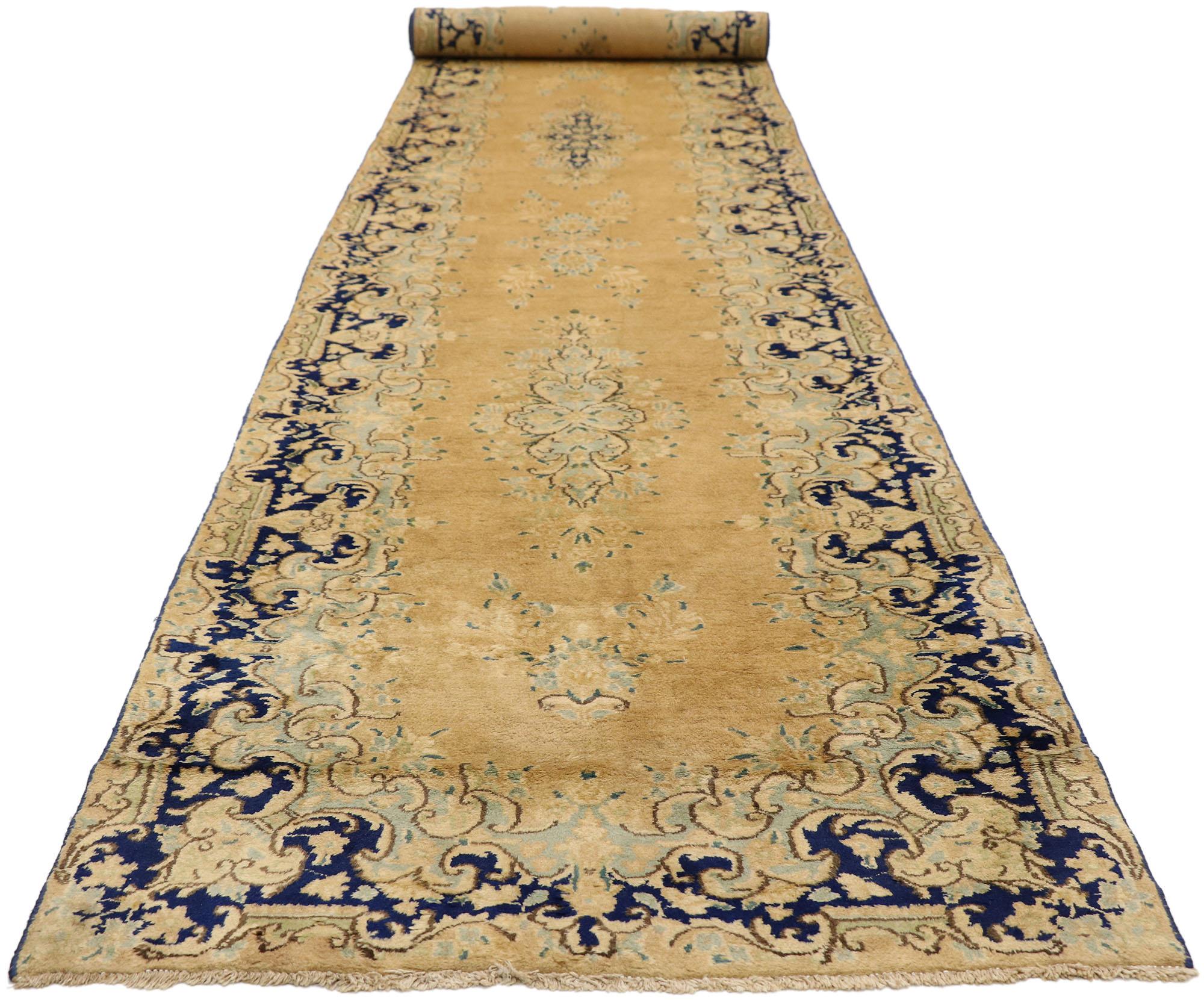 Paar zusammenpassende Vintage Persian Kerman Teppich Teppich Läufer im Angebot 3
