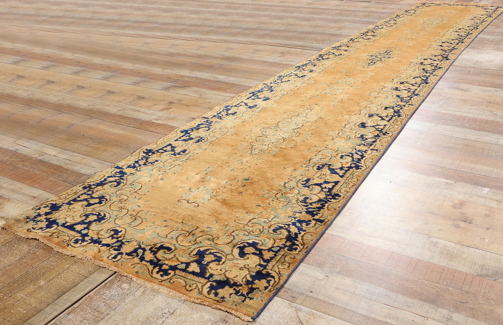 Paar zusammenpassende Vintage Persian Kerman Teppich Teppich Läufer im Angebot 5