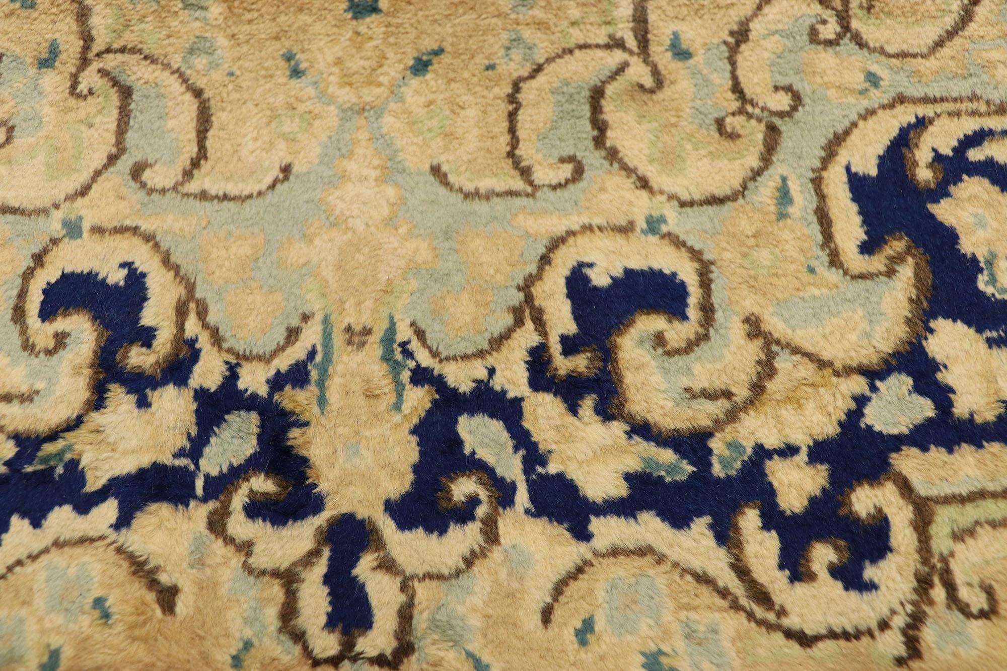 Paar zusammenpassende Vintage Persian Kerman Teppich Teppich Läufer im Angebot 4