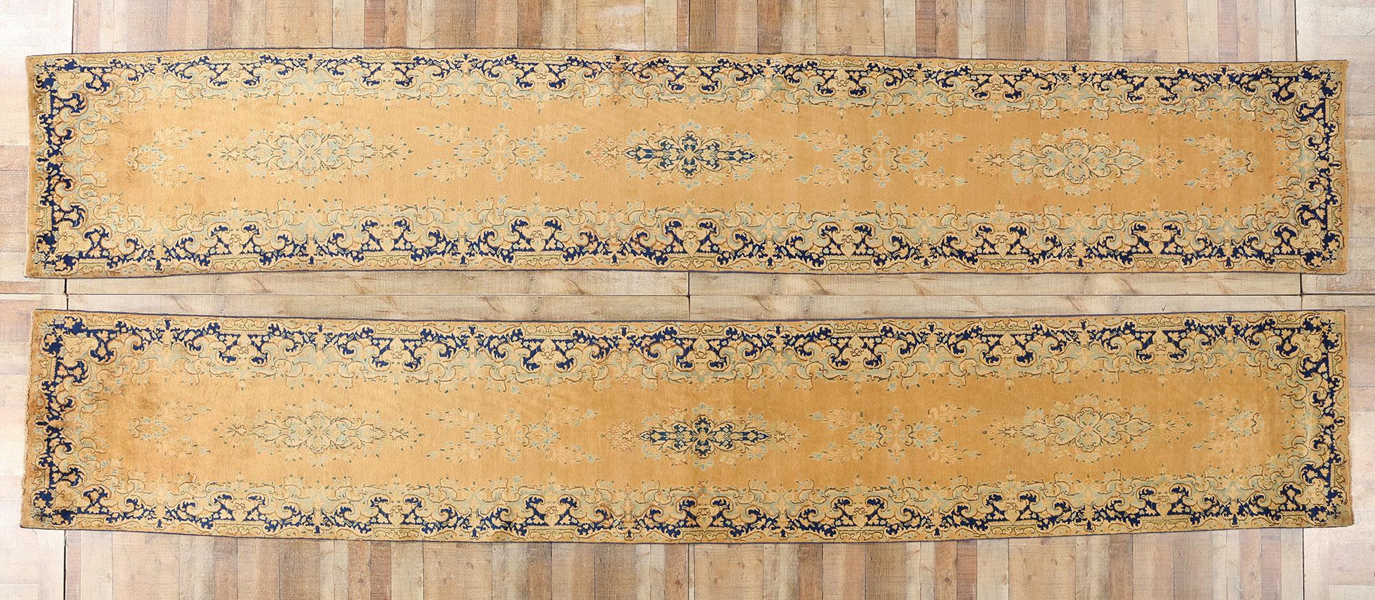 Paar zusammenpassende Vintage Persian Kerman Teppich Teppich Läufer im Angebot 7