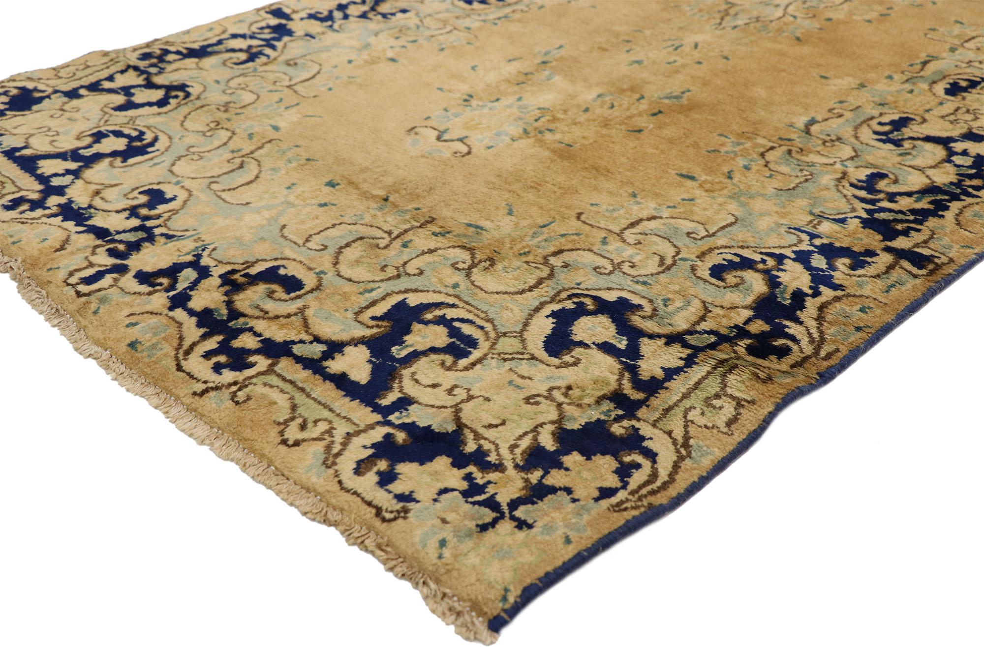 Paar zusammenpassende Vintage Persian Kerman Teppich Teppich Läufer im Angebot 2