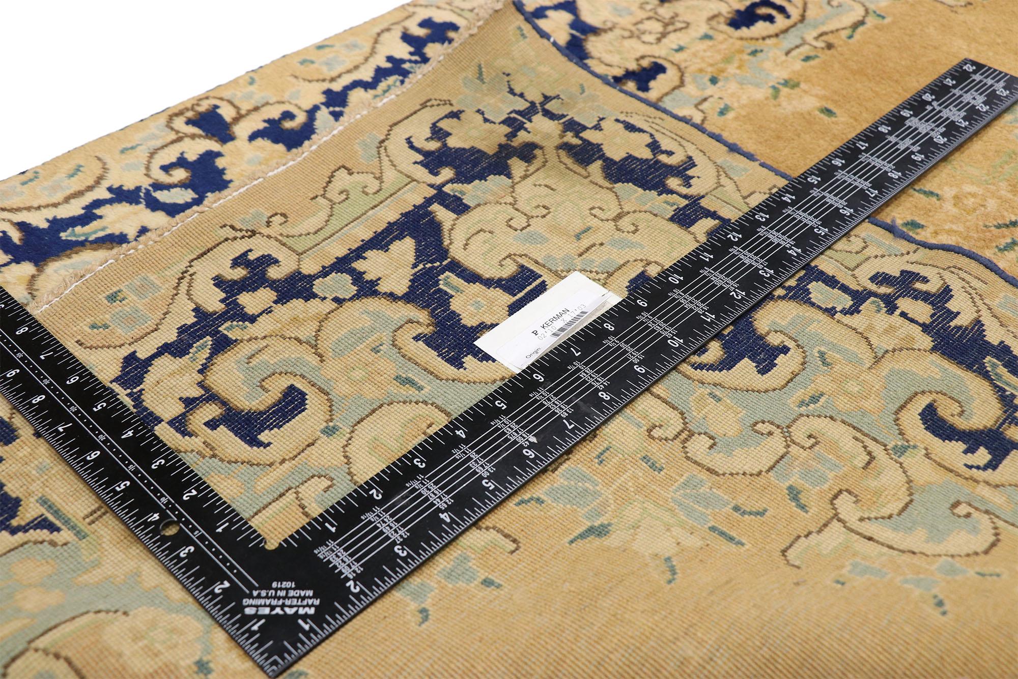 20th Century Pair of Matching Vintage Persian Kerman Rug Carpet Runners For Sale