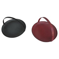 Pair of Mathieu Matégot Bonbonniere in Black and Red, France, 1950s
