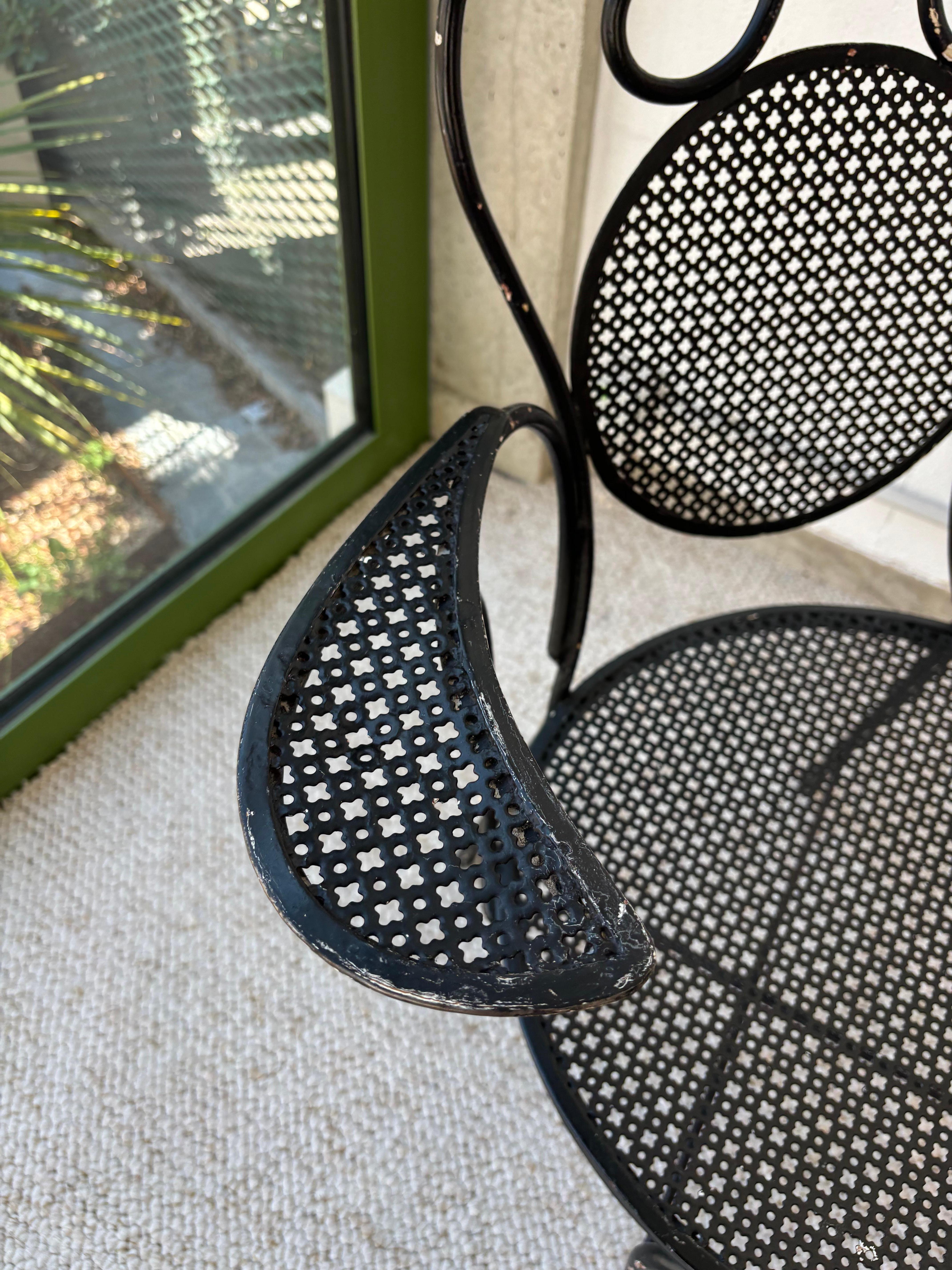 Pair of Mathieu Matégot Chairs In Fair Condition For Sale In SAINT-OUEN-SUR-SEINE, FR