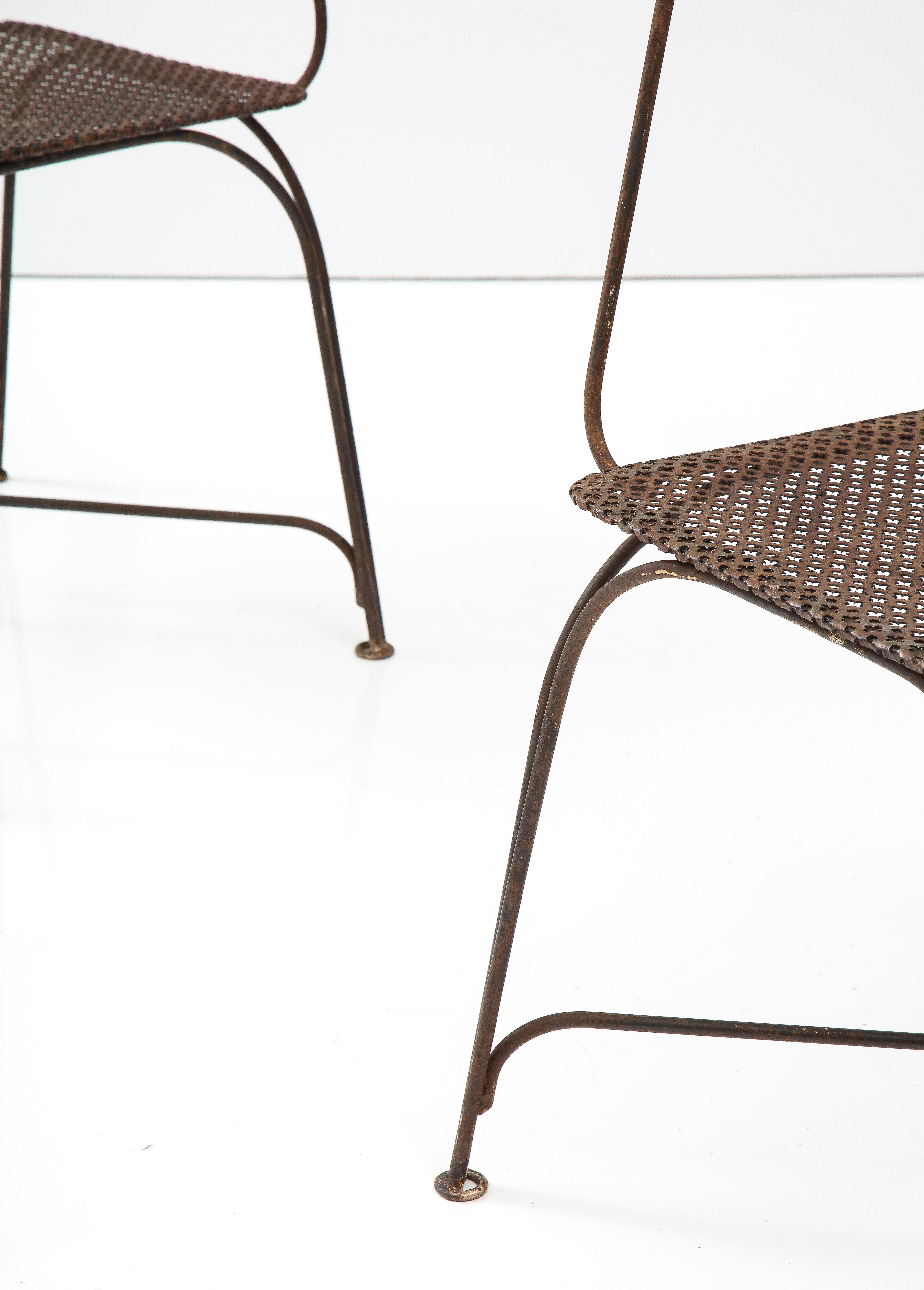 Mid-20th Century Pair of Mathieu Mategot Chairs, France, C. 1950