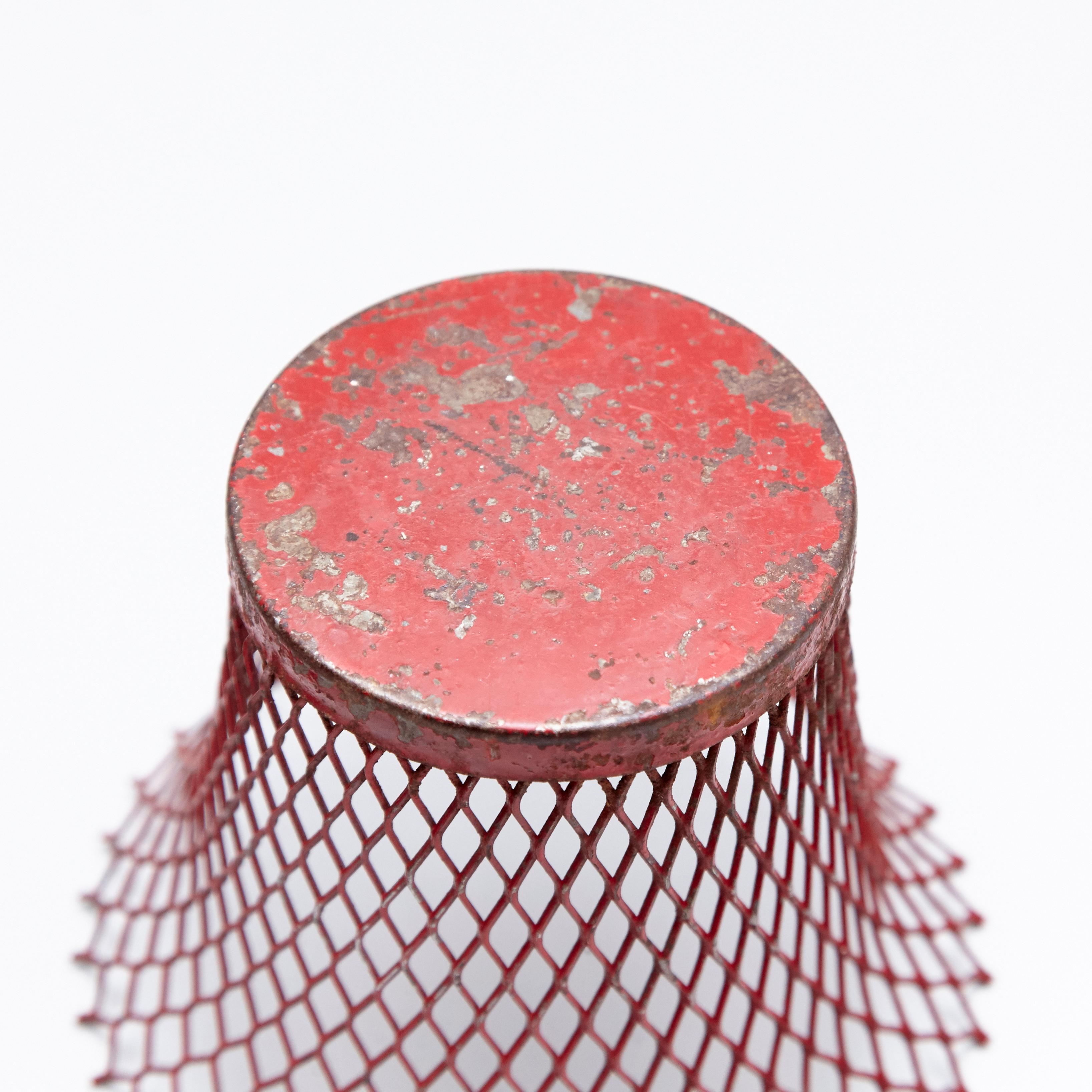 Pair of Mathieu Matégot Enameled Metal Basket, circa 1950 6