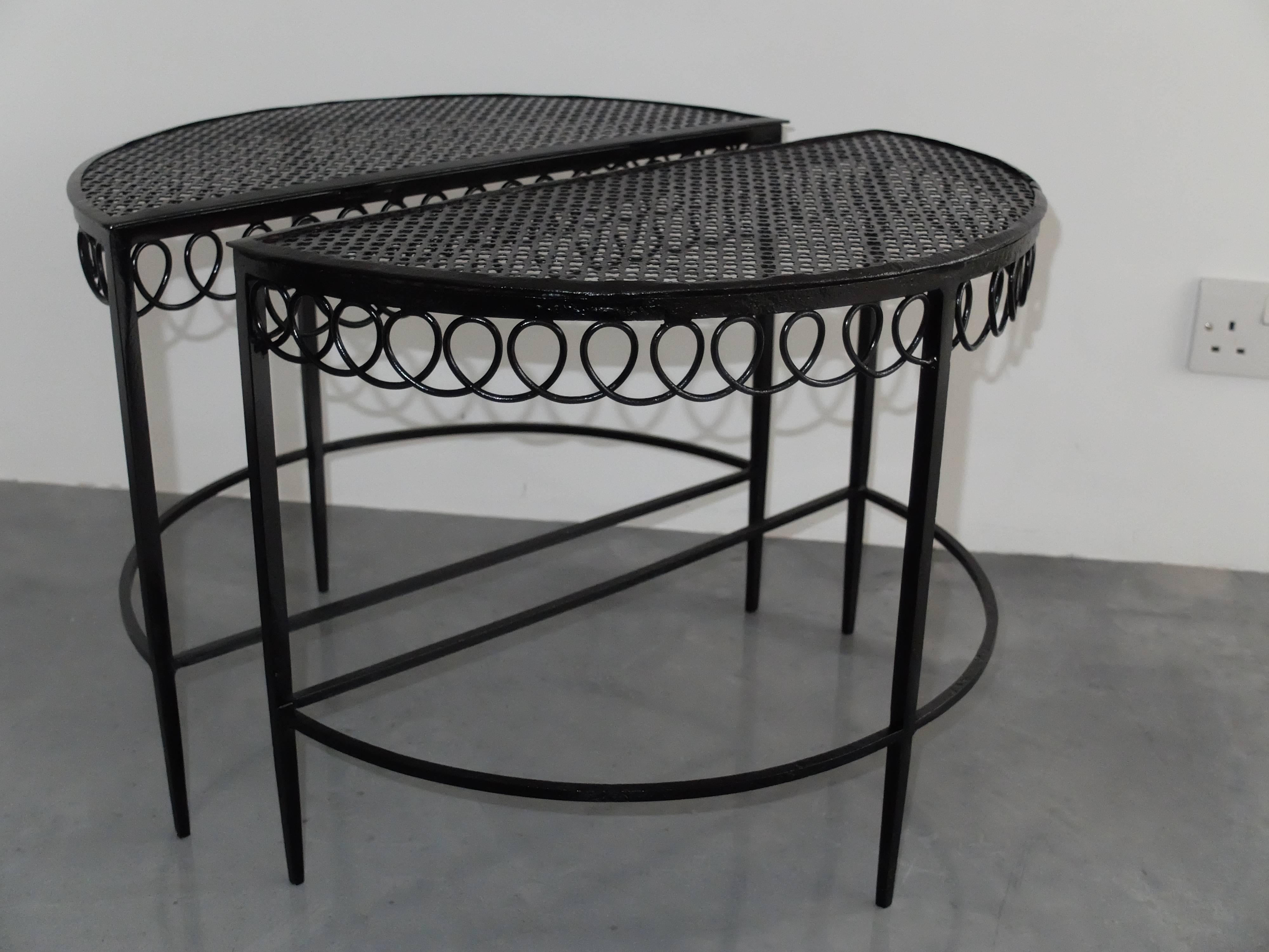 Pair of Mathieu Matégot Low Tables 