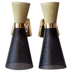 Vintage Mathieu Matégot - Pair of Perforated Sconces