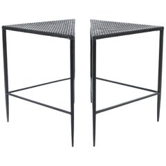 Pair of Mathieu Mategot Style Side Tables, 1950s, France