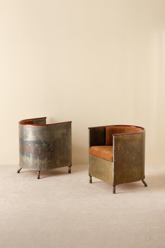 Pair of Mats Theselius 'Järn/Mocca' Easy Chairs, Källemo, 1990s