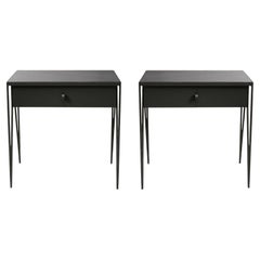 Coppia di comodini nero opaco - Personalizzabili