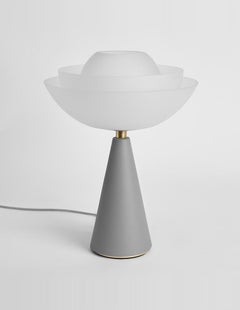 Pair of Matte Lotus Table Lamps by Mason Editions