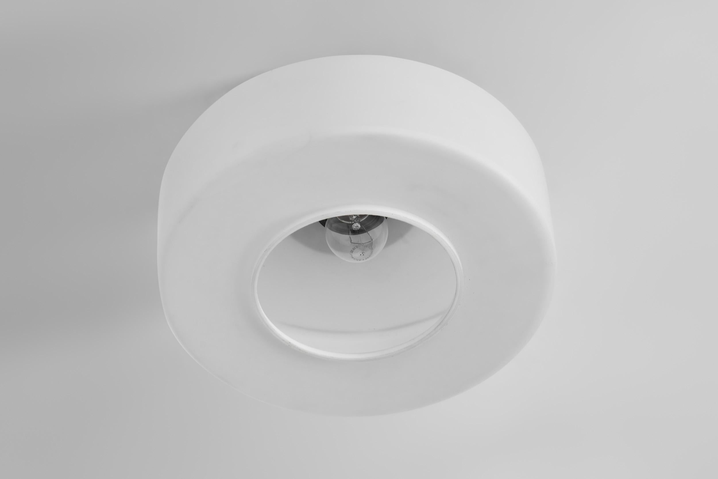 Pair of Matte Opal Glass Ceiling Lamps, The Netherlands 1960s For Sale 5