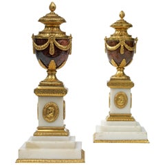 Pair of Matthew Boulton Cleopatra Candle Vases