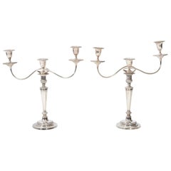 Pair of Matthew Boulton Sheffield Candelabra, England, circa 1850