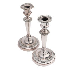Pair of Matthew Boulton Sheffield Candlesticks, 1815