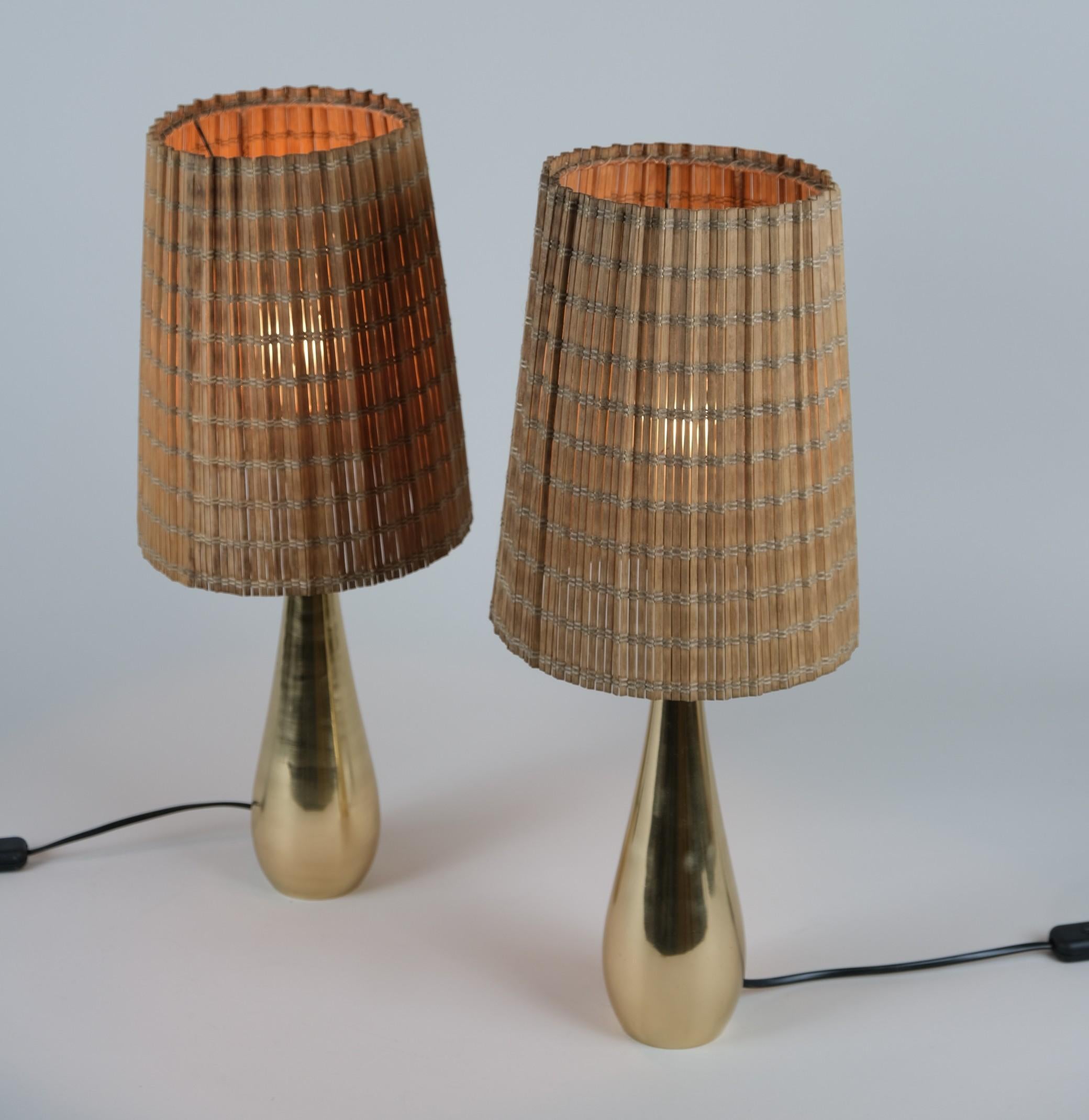 Mid-Century Modern Paire de lampes de table 