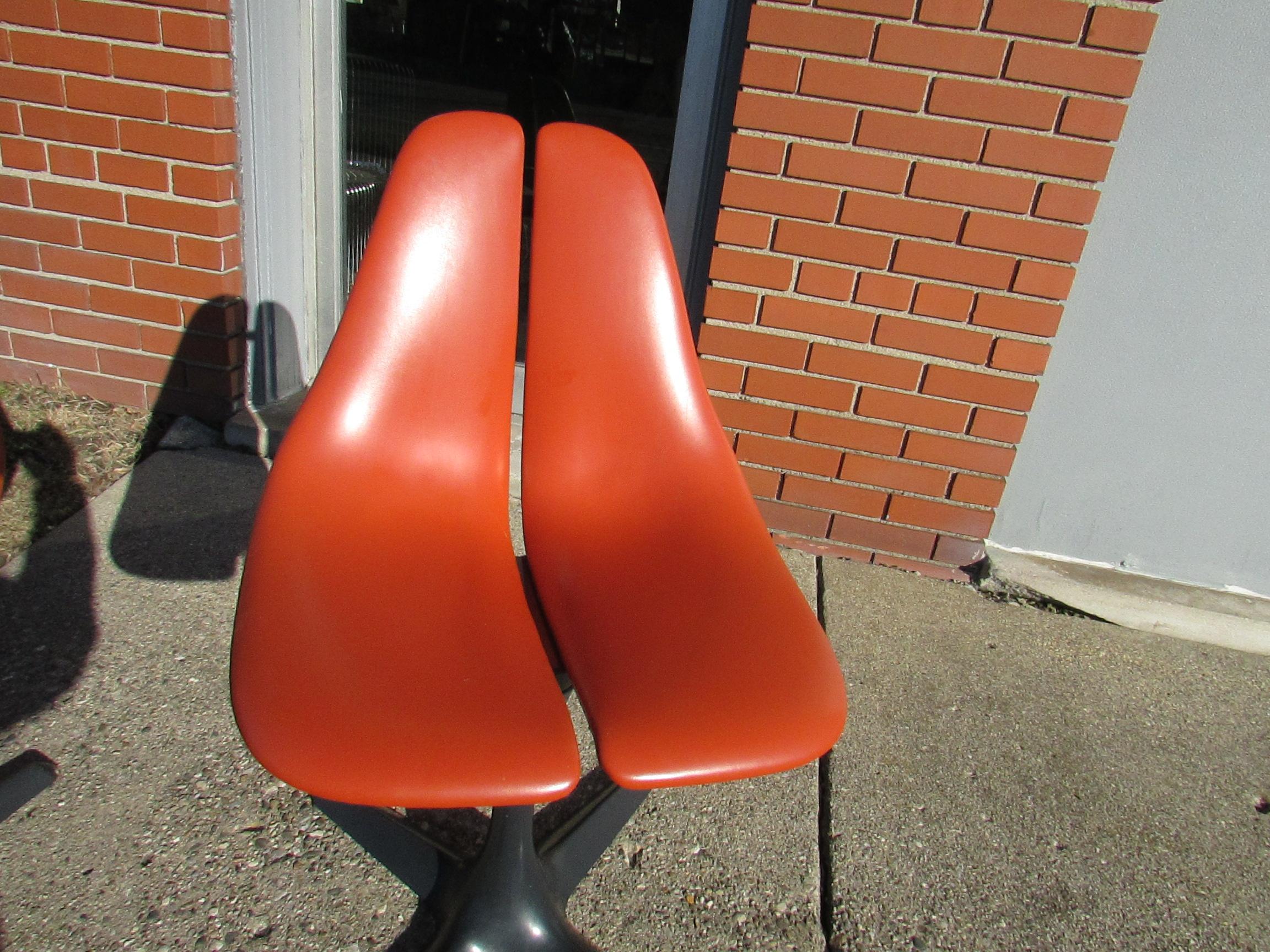 American Pair of Maurice Burke Tulip Style Pedestal Chairs For Sale