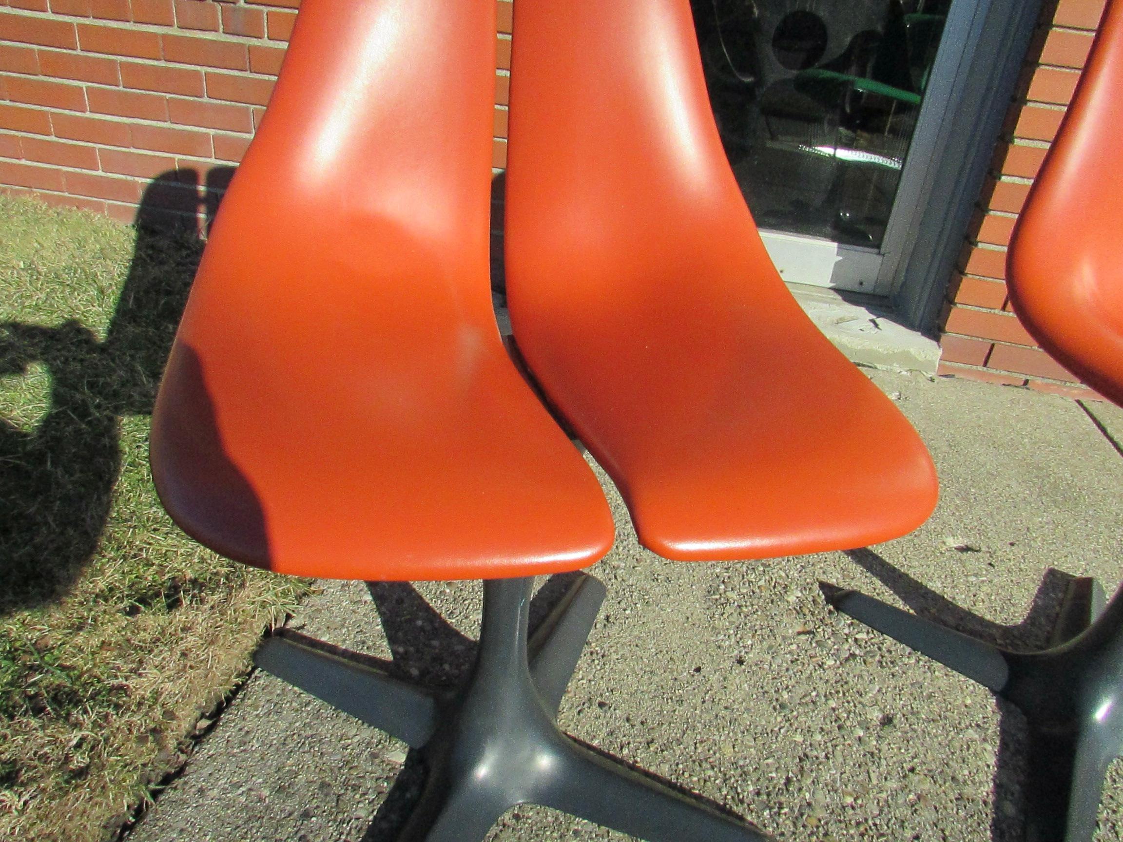 20th Century Pair of Maurice Burke Tulip Style Pedestal Chairs For Sale