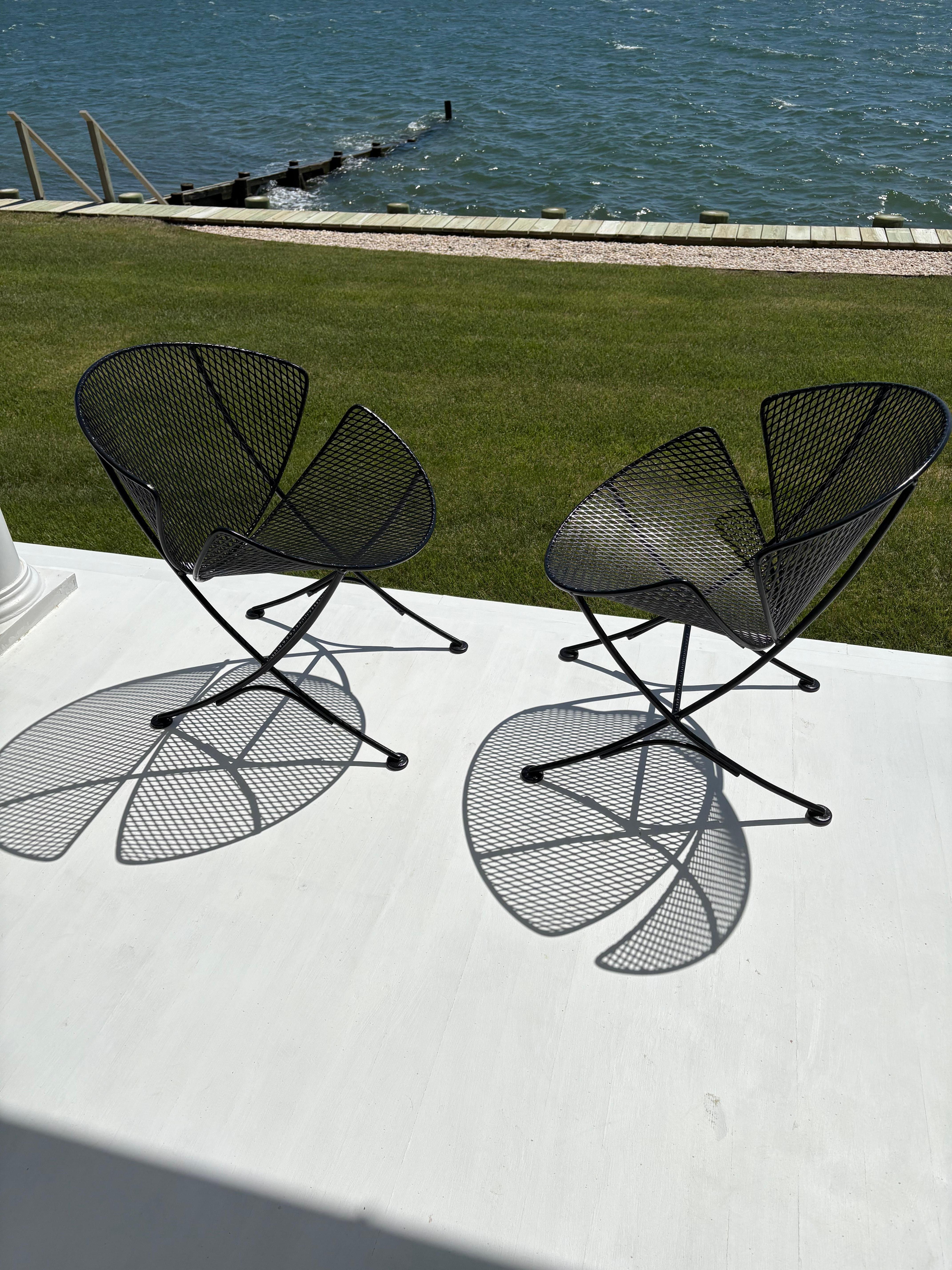 Pair of Maurizio Tempestini “Clamshell “or “Orange Slice” Chairs for Salterini For Sale 5