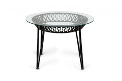 Pair of Maurizio Tempestini for Salterini Midcentury Circular Metal End Tables