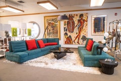 Pareja de sofás Mauro Lipparini para Saporiti Italia Avedon Postmodernos de los años 80