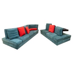 Pair of Mauro Lipparini for Saporiti Italia Avedon Sofas 1980s Post Modern