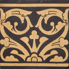 Pair of Maw & Co Encaustic Decorative Tiles