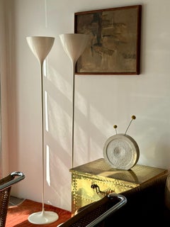 Paire de lampadaires Torchiere Max Bill pour B.A.G. Turgi, Suisse, années 1950