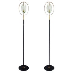 Coppia di lampade da terra Max Ingrand per Fontana Arte Modello 2020, Italia, 1961