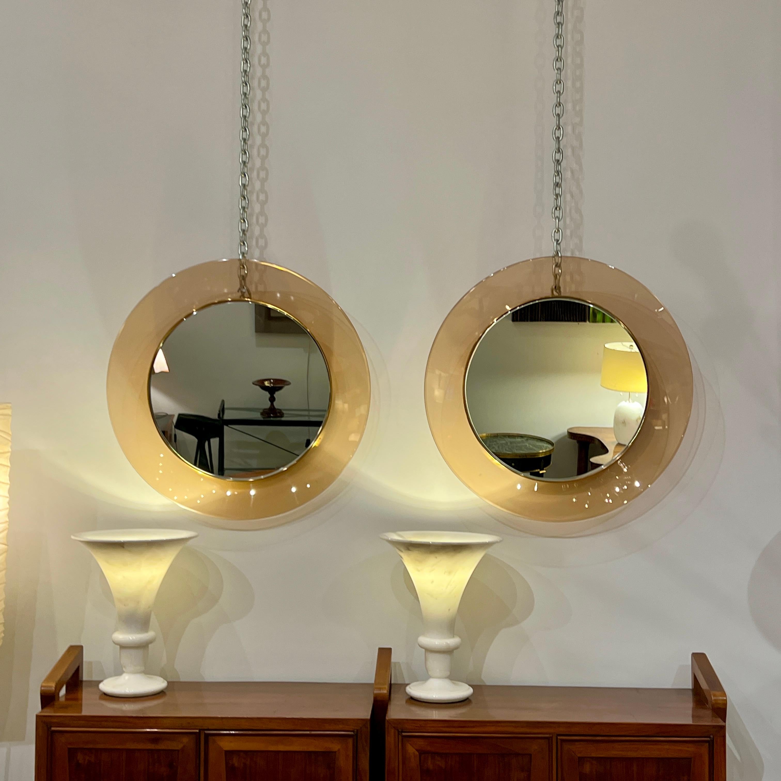 Coppia di specchi di Max Ingrand per Fontana Arte in vendita 1