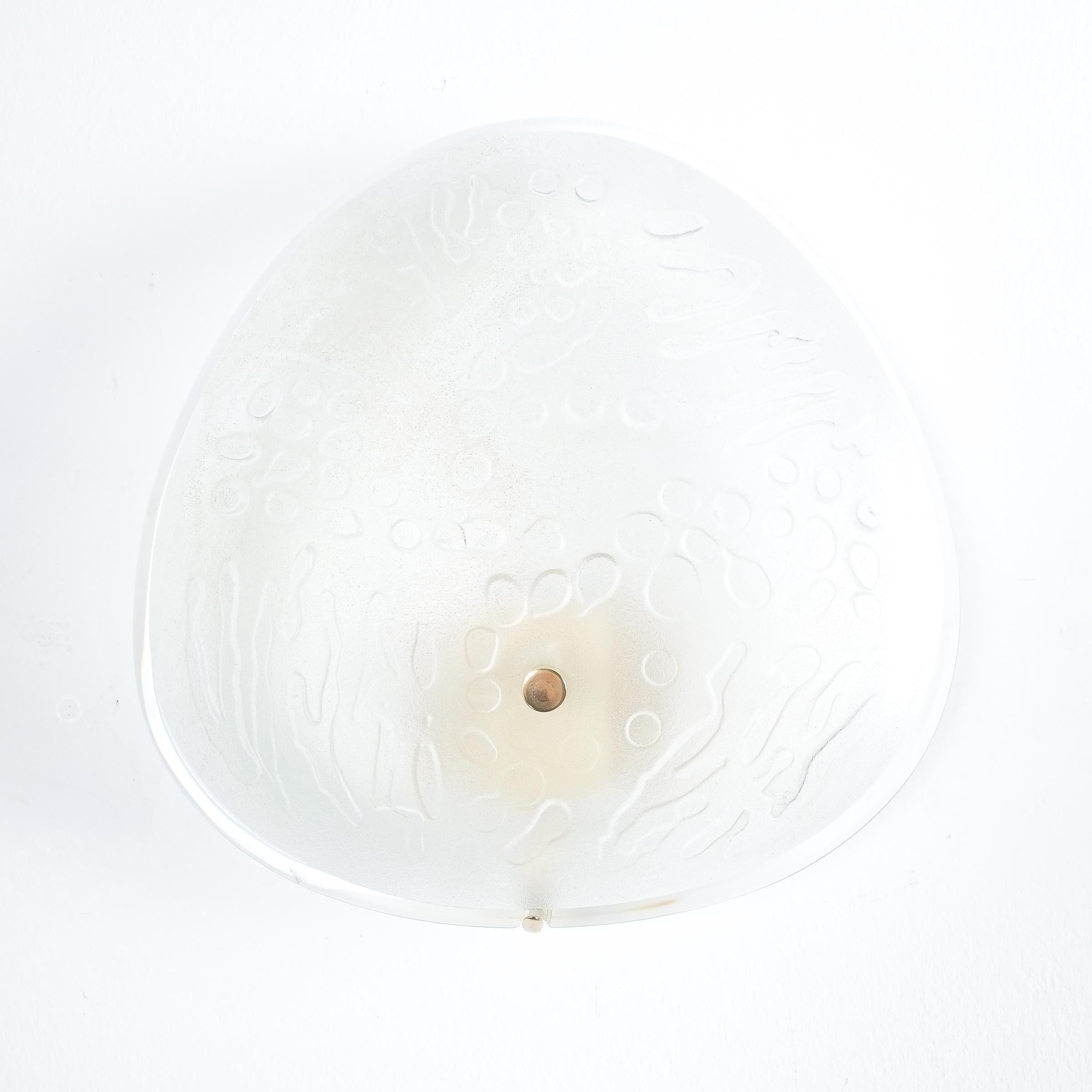Max Ingrand for Fontana Arte Thick Glass Sconces, Italy, 1960 For Sale 1