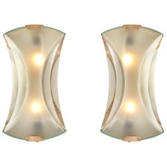 Pair of Max Ingrand Wall Lamps or Sconces for Fontana Arte Model 2225