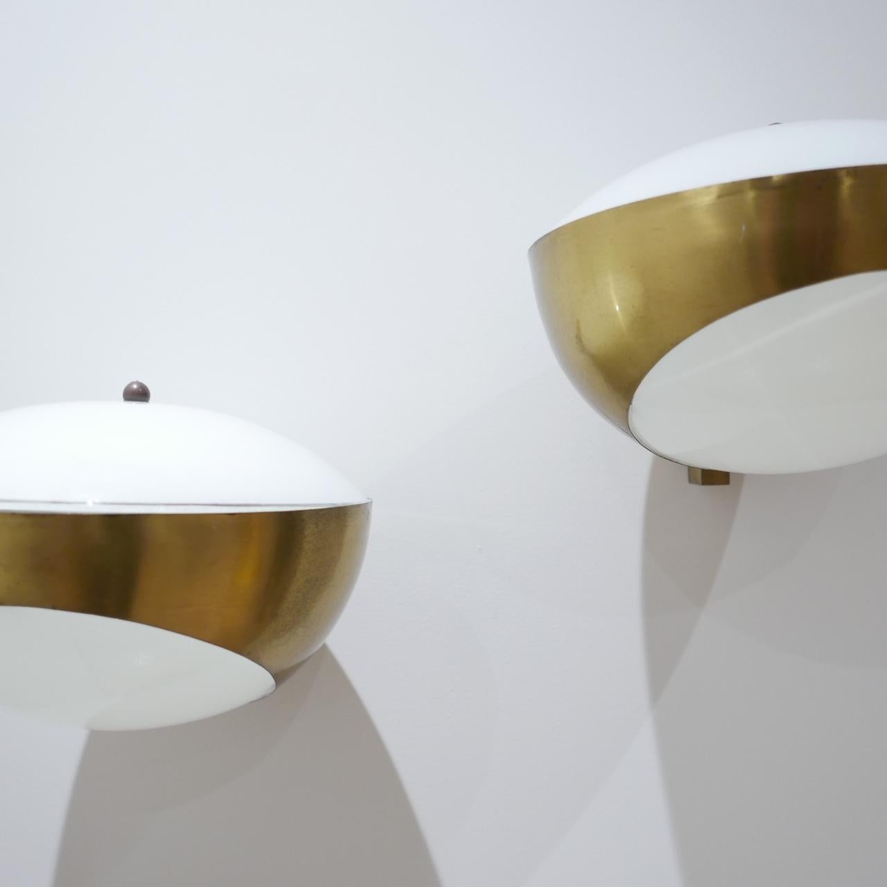 Pair of Max Ingrand Wall Lights '1963' Model for Fontana Arte In Good Condition In London, GB