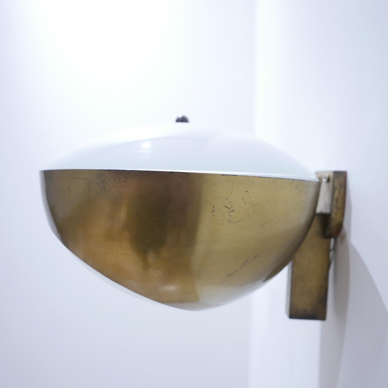 Brass Pair of Max Ingrand Wall Lights '1963' Model for Fontana Arte