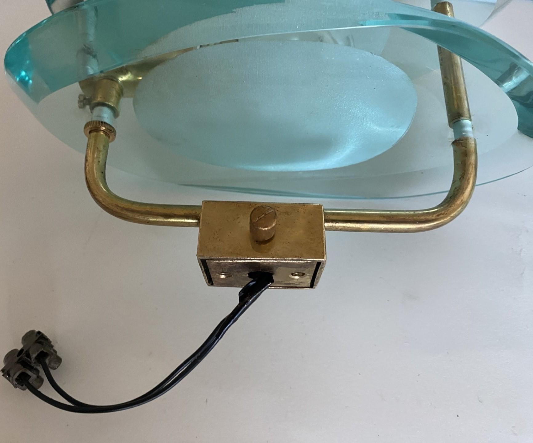 Pair of Max Ingrand Wall Lights Sconces for Fontana Arte Model 2093, Italy, 1961 5