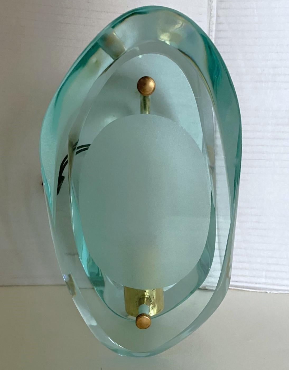 Italian Pair of Max Ingrand Wall Lights Sconces for Fontana Arte Model 2093, Italy, 1961