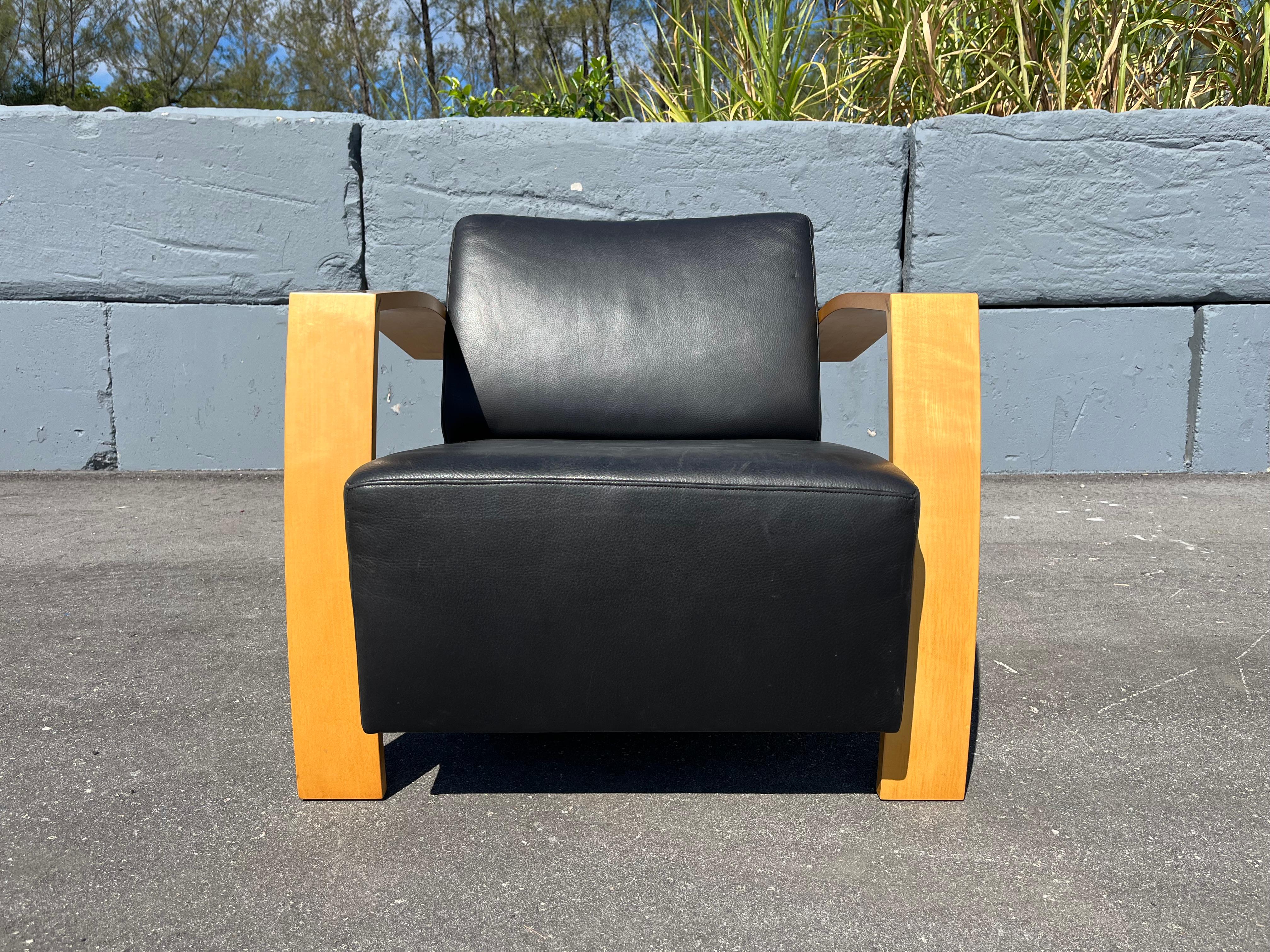 Paire de chaises longues Max Design/One pour Nienkämper, cuir noir en vente 4