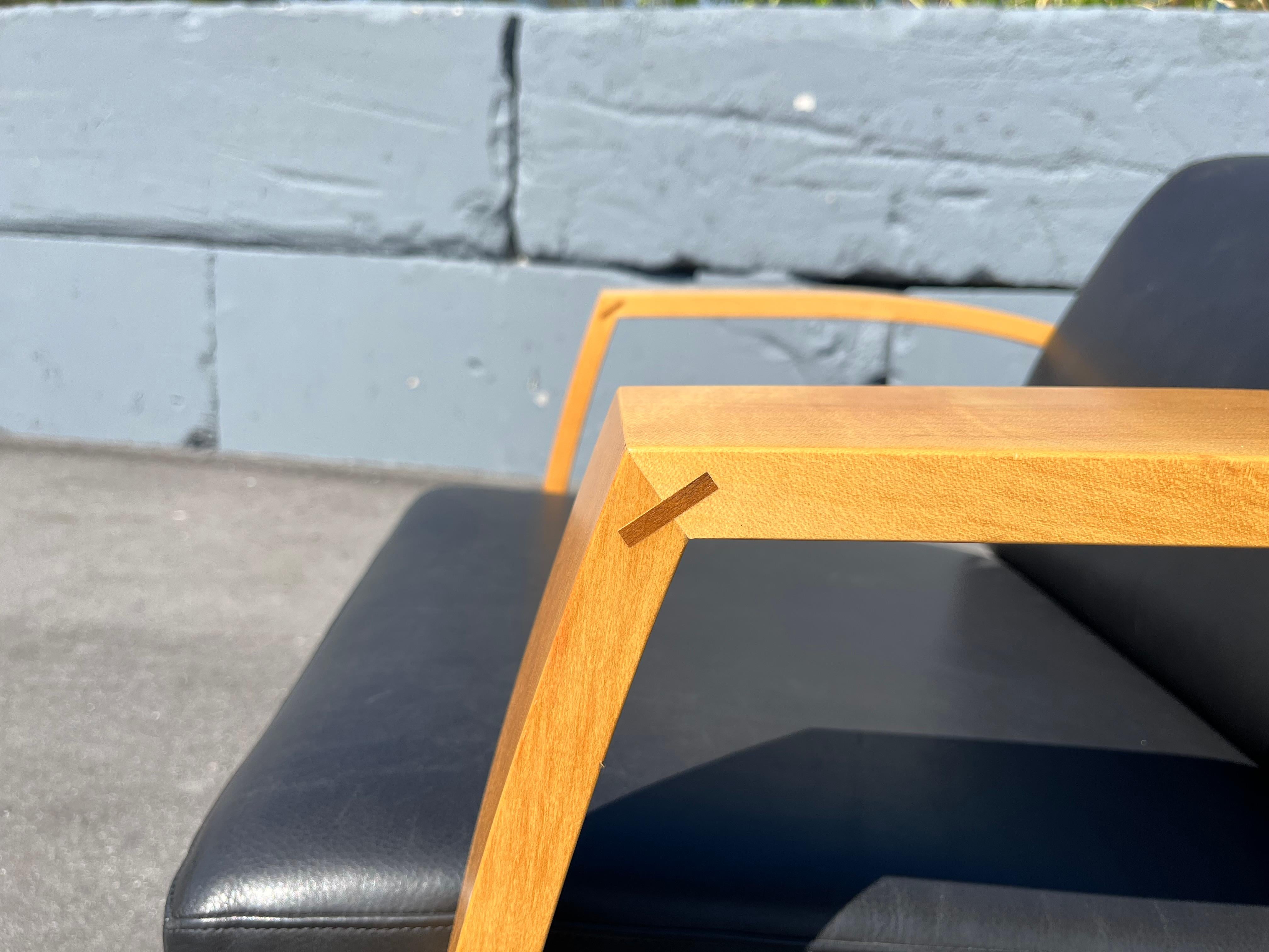 Paire de chaises longues Max Design/One pour Nienkämper, cuir noir en vente 7