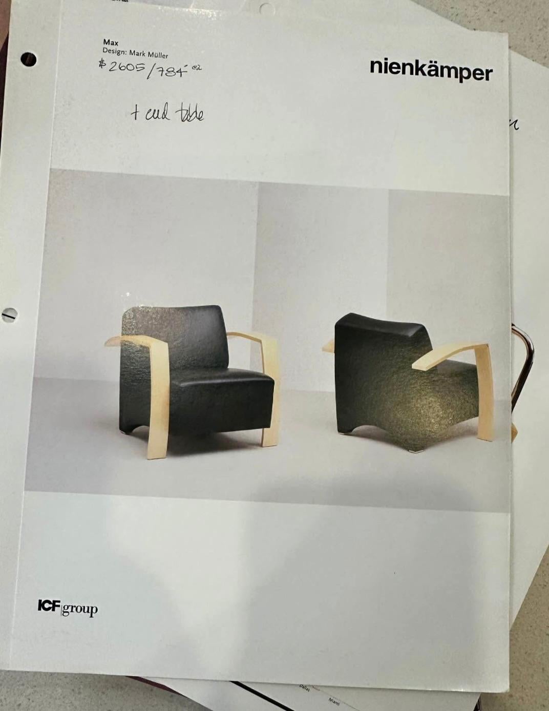 Paire de chaises longues Max Design/One pour Nienkämper, cuir noir en vente 8