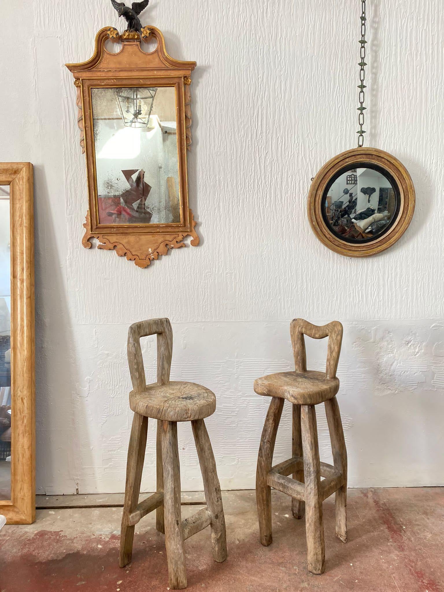 Pareja de taburetes altos de bar escultóricos hechos por el artista Maxie Lane en venta 5
