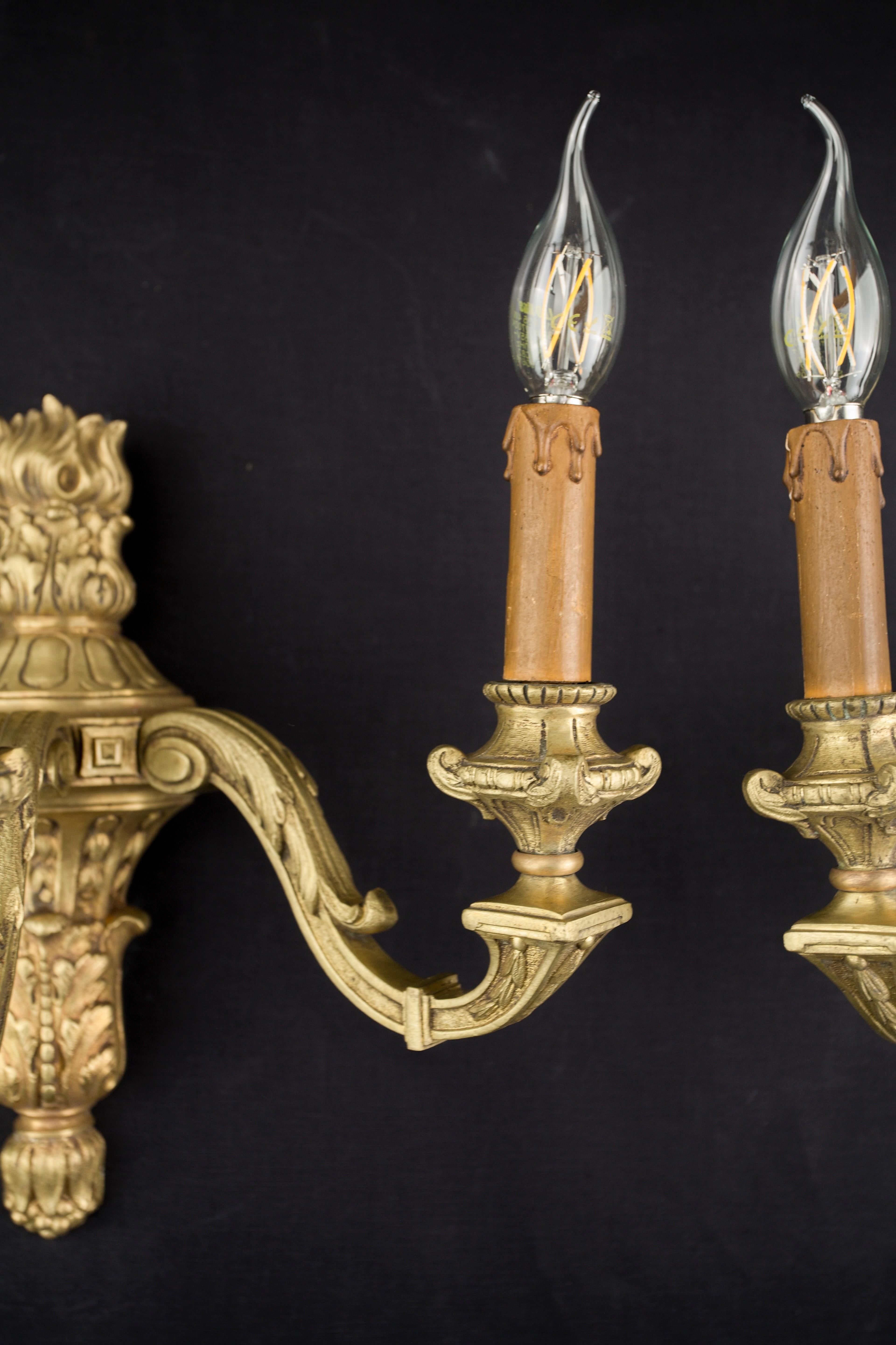 Pair of Mazarin wall lamps In Good Condition For Sale In STRAČOV, CZ